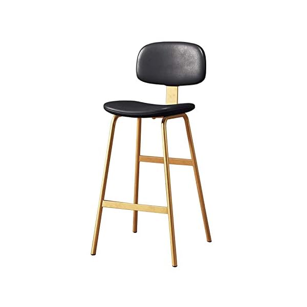 Patchwork Chairs Stools Barstools Modern Furniture Barstools Leisure Pu Leather Counter Height Stools High Chair With Backrest Footrest For Breakfast Kitchen Pub Cafe Dining Seat Height: 75