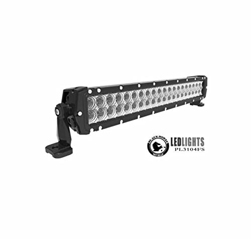 Image of Black Horse RUGGED Heavy Duty Grille Brush Bumper Guard Modular Black Come with 20 inch Double Row LED Light Compatible with 2019-2024 Ram 1500 Classic|2009-2018 Ram 1500-RU-DORA09-B-KIT