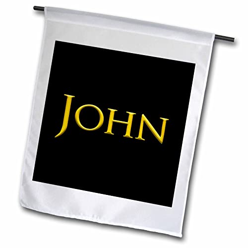3dRose John popular baby girl name in the USA. Yellow on black amulet - Flags (fl_355701_2)