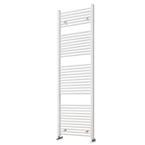 Kibath Toallero Radiador Secatoallas 180 cm x 50 cm Circuito calefacción Acabado Blanco Fabricado en Acero - No eléctrico