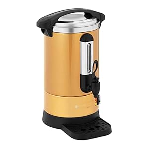 Royal Catering RC-WBDWTC6GO Koffiezetapparaat, 6 liter, goudkleurig, roestvrij staal, koffiezetapparaat, volautomatische…