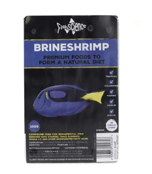 Frozen Fish Food Mix, Tropical & Coldwater, Bloodworm, Mysis, Brine Shrimp, Daphnia, Tubifex, Tropical Sextet (5, Brine Shrimp)