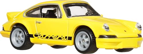 Hot Wheels Premium Car Culture Porsche 911 Carrera RS 2.7, Metal Die-Cast Model, Yellow, 4/5, FPY86