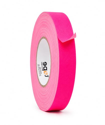 WOD GTC12 Gaffer Tape, Fluorescent Pink Low Gloss Finish Film, 1 in. x 60 ft. (Pack of 48) Residue Free, Non Reflective Cloth Fabric, Secure Cords, Water Resistant, Photography, Filming Backdrop