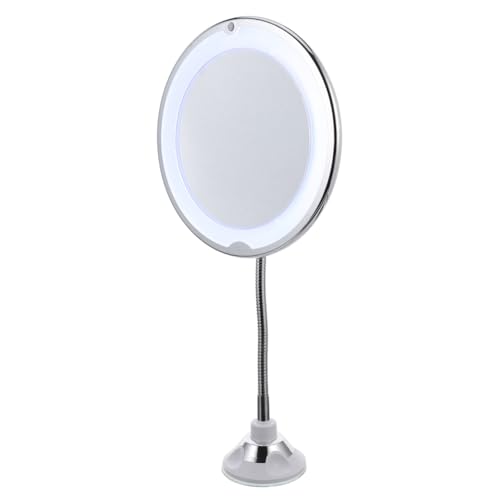 Espejo de Maquillaje con Lupa 10x y Luz LED Giratorio miniatura 1