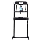 DKIEI 20 Ton Hydraulic Press, Hydraulic Floor Workshop Press, Height Adjustable, Up to 790mm Working Range, Heavy Duty Standing Press for Workshop Garage(Black)