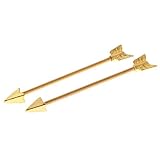 Farbe: Silber, Gold, Schwarz. Tragus-Piercing, klassisch, Tribal-Design, ohne Allergie, Pfeilform, für Knorpel