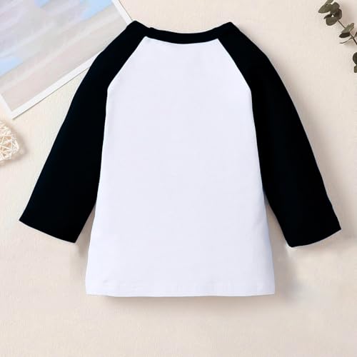 Boys Girls 3/4 Sleeve Shirts Color Block Tops Cotton T-Shirts Basic Tees Fall Casual Tshirts 3-14 Years3