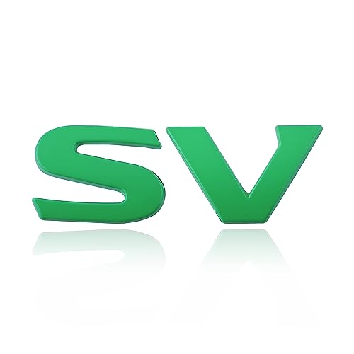 Image of 1PC SV Emblem for Car Decoration Metal Badges 3D SV Sticker Decal Fender Sticker Badges Nameplate Easy Installation for Car /SUV /Truck (Green)