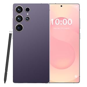 Echoamo S24U – Teléfono celular 5G desbloqueado, teléfono inteligente con bolígrafo de herramientas, teléfono celular Android 14.0 8GB+256GB Dual SIM Dual Standby (morado)