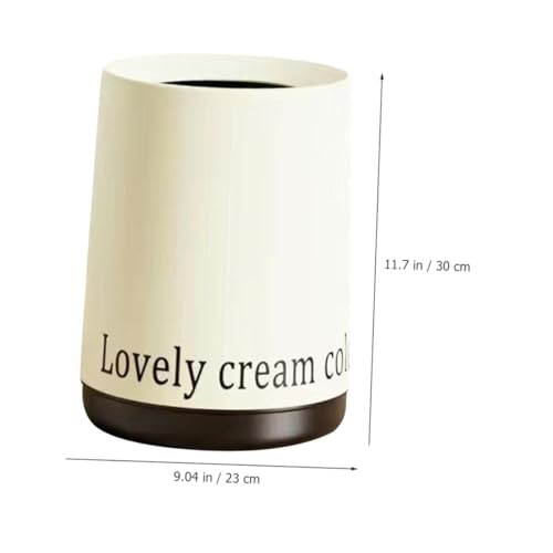 Cabilock Caneca de Basura Plástica Grande Capacidad Doble Capa Beige miniatura 2