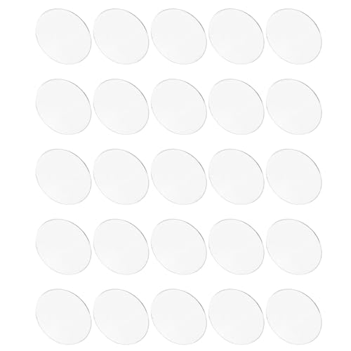 DECORNIJIA 50 Coperture in Vetro Trasparente Rotonde per Faretti da Incasso da 3 Cm, Lente in Vetro per Esterni Design Resistente e Alta Trasmittanza, Accessori per Illuminazione