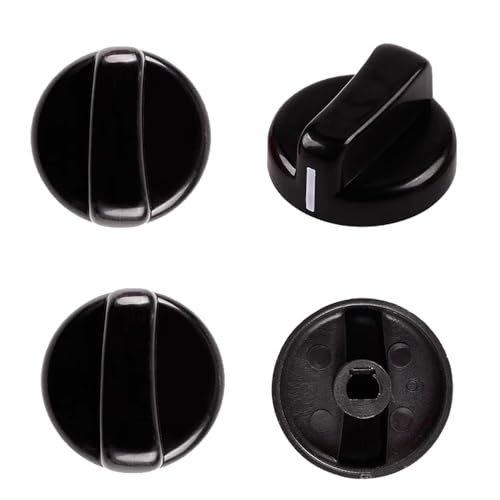 4 Pieces Heater Replacement Parts,D-Shape Heater Knob Universal,Control Knob for Patio Heater Gas Fireplace Fire Pit,Easy to Install for Most Patio Heaters and Gas Fireplaces(Black)