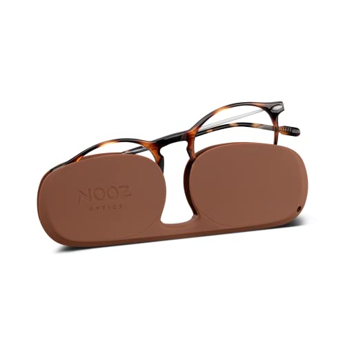 Nooz Optics - Blaulichtfilter brille ohne sehstärke Damen und Herren für Bildschirm, Smartphone, Gaming oder Fernsehen - Runde Form - Tortoise Farbe - Cruz Collection