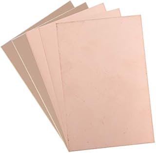 sourcing map Single-Sided Copper Clad Laminate PCB Circuit Board, FR4 150x100mm 5.91x3.94 inch, 1.2mm Thickness DIY Prototyping PCB Board, Name Board, 5pcs