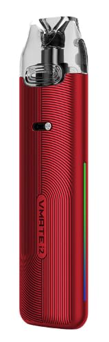 VOOPOO VMATE i2 ポッド システム キット ブイメイト スターターキット ブープー 電子タバコ ベイプ VAPE 1500mAh 3ml (ベイプバンドセット) (Ruby Red)