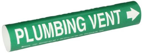Plumbing Vent repérage tuyau pour identifier les conduits d'aération Brady 4110-C