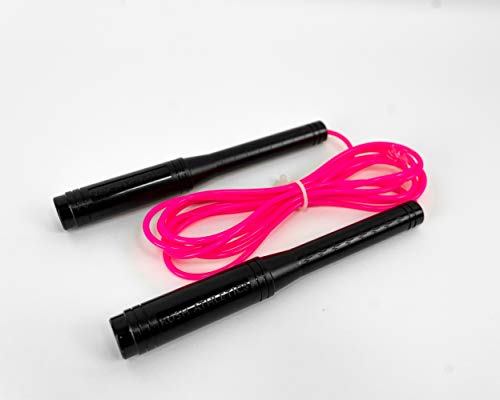 RUSH ATHLETICS ICON - Corda freestyle ideale per rilasci, trucchi, allenamento cardio-fitness, perline e PVC regolabile, 3 m, colore: rosa