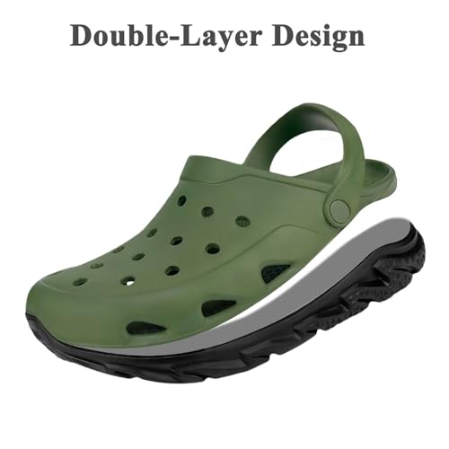 Men and Women's Garden Clogs with Arch Support, Unsex Lightweight Slip on Mule with Doule Color,No Slip Slide Sandle for Outdoor, Beach, Garden, Pool, Indoor3