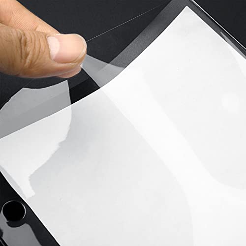 24 Pieces Flip Folder Pages Flip Folio Marching Band Musical Flip Folder With 2 Holes 7.5 X 6.3 Inches Pvc Waterproof Window Pages For Holding Sheet Music Files (Black, Single Available) #TOP2