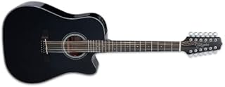 Takamine G Series GD30CE-12 Dreadnought 12-String Acoustic-Electric Guitar Black