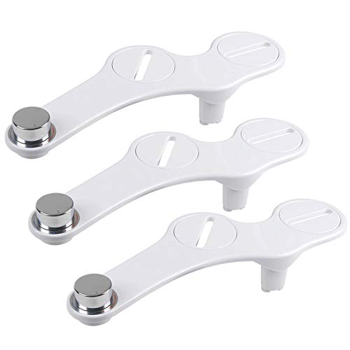 3 Pack Bidet Attachment Non-Electric Mechanical Fresh Water Spray Bidet Toilet Attachment with Self Cleaning Nozzle and Guard Gate Easy to Install in White with Gold-plated and Chrome finished Knobs 3 Pack Bidet Attachment Non-Electric Mechanical Fresh Water Spray Bidet Toilet Attachment with Self Cleaning Nozzle and Guard Gate Easy to Install in White with Gold-plated and Chrome finished Knobs