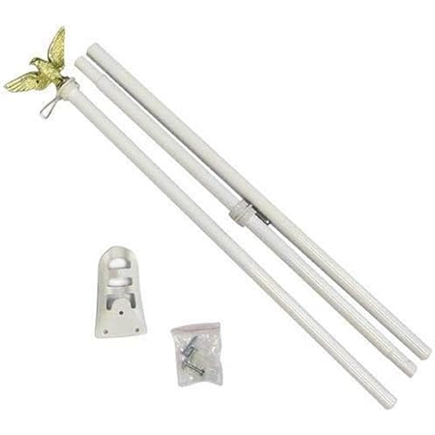 Flags Importer 6ft Steel White Eagle Flag Pole Cover