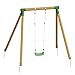 MASGAMES | Columpio de Madera Individual Kila | Asiento plástico Plano con...