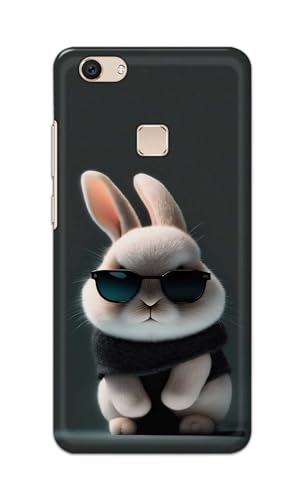 Image of PRINTFIDAA Printed Hard Back Cover Case for Vivo V7+ | Vivo V7 Plus | Vivo Z10 Back Cover (Cool Baby Rabbit) -112