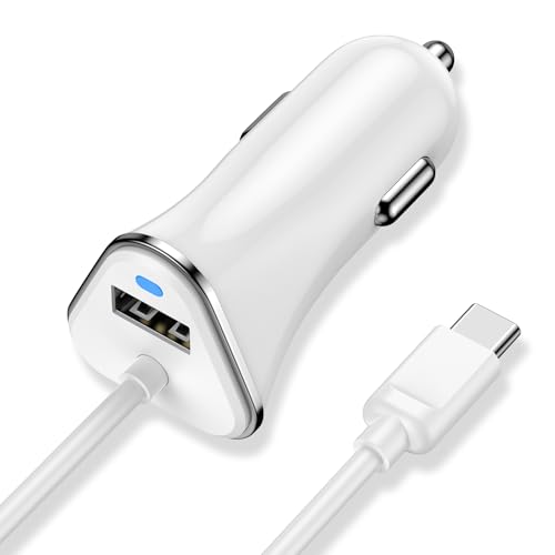 Pixel 10 Pro XL Car Charger for Google Pixel 10, 10 Pro, 10 Pro XL, 10 Pro Fold, 3.4A Fast Car Charger Adapter with USB C 3FT Cable for 9, 9 Pro XL Fold, 8 7 6 Pro 5 4 3 2 XL 9a 8a 7a 6a 5a 4a 3a