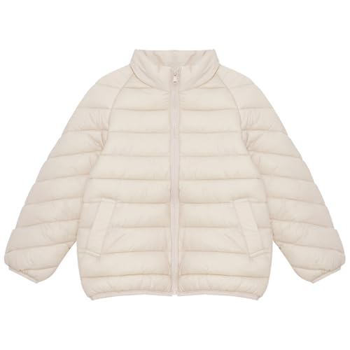 Image of YiZYiF Girls Thicken Padded Clothes Lightweight Puffer Jacket Zip Up Warm Outerwear Winter Fleece Coats 5-12 Years
