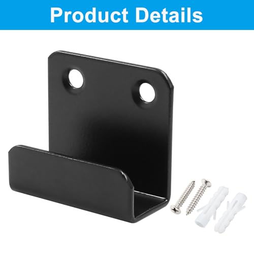Image of Black Tile Display Wall Hanger, 6 Pack, 15mm Inner Width | Stainless Steel