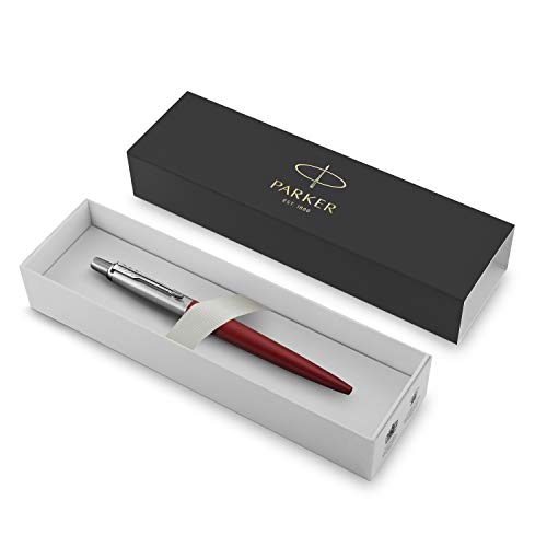 Parker Jotter Gel Pen, Red And Chrome, Medium Point, Black Ink #TOP1