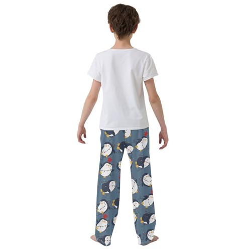Boys' Pants Penguin Cute Cartoon Christmas Long Bottoms Jogger Pants Elastic Waist Trousers with Pockets S-XL3