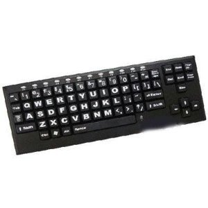 Chester Creek, Wireless large-key keyboard BLACK KEYS WITH WHITE LETTERS (Catalog Category: Input Devices-Wireless / Keyboards- Wireless)