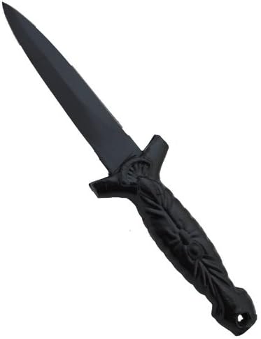 SZCO Supplies 5 1/2" Small All Black Spider Knife with Sheath