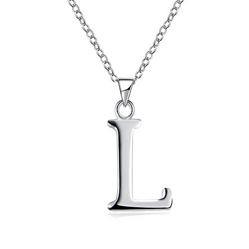 Collier initial en argent qui ne noircit pas ras du cou alphabet femme
