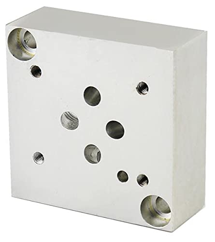 Hydromot- Grundplatte 1-fach NG06 (CETOP 3), Anschlüsse unten, Aluminium Cover