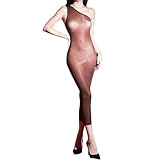 RUIBAVYA Femme Bodystocking Robe Sexy Huileuse Collant Combinaison Resille Catsuit