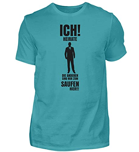 T-shirt homme Ich heirate bleu S à offrir pour la fête d'un futur marié