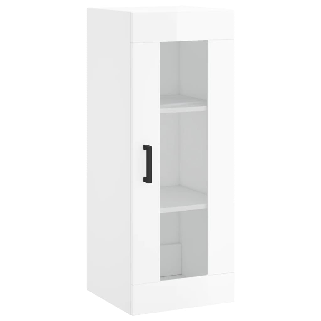 Elegancka szafka kuchenna o wysokim połysku, 34,5 x 34 x 90 cm, nowoczesny design, trwały materiał, wszechstronny, do salonu, sypialni, gabinetu