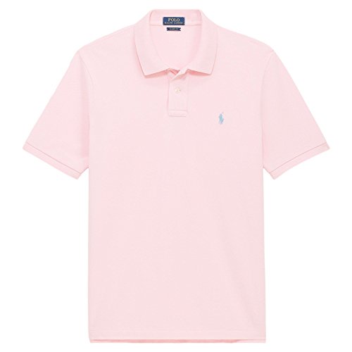 Image of Polo Ralph Lauren Men Custom Fit Mesh Pony Logo Shirt (XL, CarmelPink)