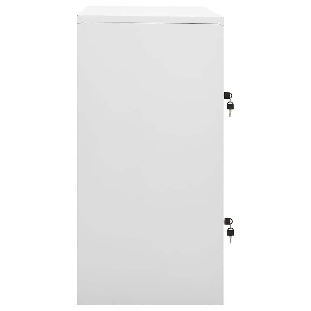 vidaXL Armoire à Casiers Verrouillables Armoire de Rangement Organisateur de Rangement Armoire de Bureau Gris Clair et Bleu 90x45x92,5 cm Acier