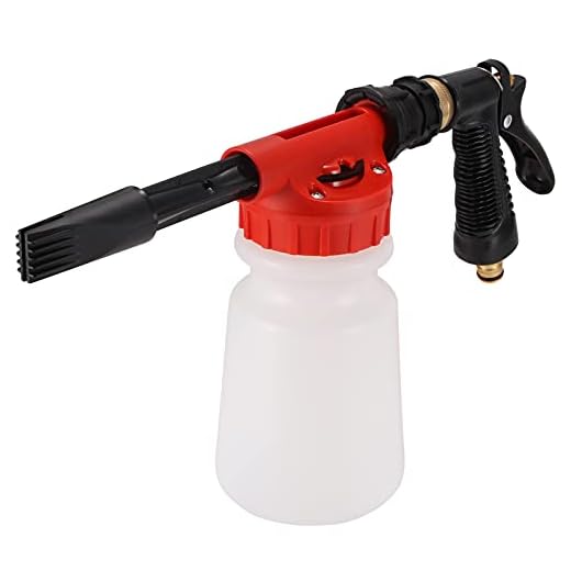 ALLOMN Lanza de Espuma de Nieve, Arma de la Espuma del Coche, Pistola de Espuma para Limpieza de Automóviles Rociador del Champú del Jabón del Agua del Coche para Van Motorcycle Vehicle 900 ml