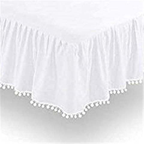 GYHH Zwei Schichten Rüschenbett Rock Rüschenbett Rock Mit Quaste Baby Kinder Kinderbett Bett Rock Home Bettdecke Couvre Lit. (CC,for Crib) Cover