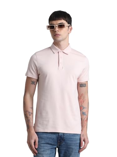 Image of JACK & JONES Men's Cotton Solid Slim Fit T-Shirt