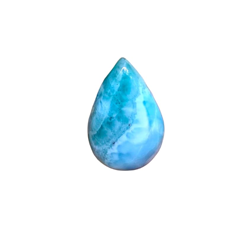 Larimar de qualité naturelle 23x15mm cabochon poire d'une élégance rare GH_NAT_06417