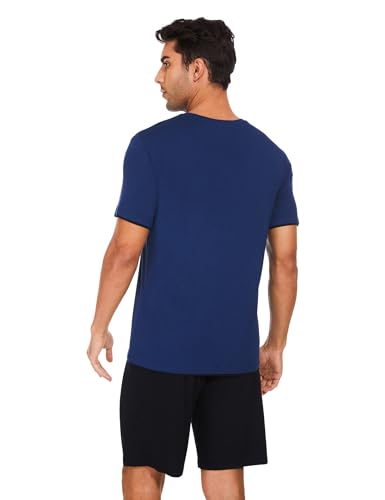 GYS Bamboo Viscose Mens Short Pajamas Set Summer Short Sleeve Pjs Set with Pockets2