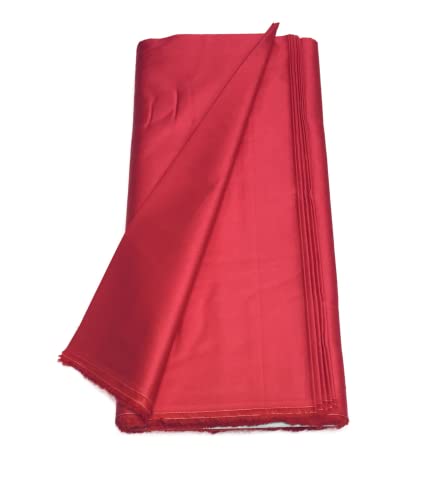 Image of BKRKJ Women's Cotton Silk Unstitched Fabric by Meter for Sewing Suit Salwar Chudidar Patiyala Shirt Kameez Blouse Kurta Pyjama Pathani jam Glace (3 Meter, Dark Carrot,Gajri)