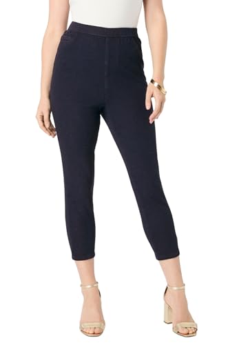 Roaman's Women's Plus Size Knit Jean Capri